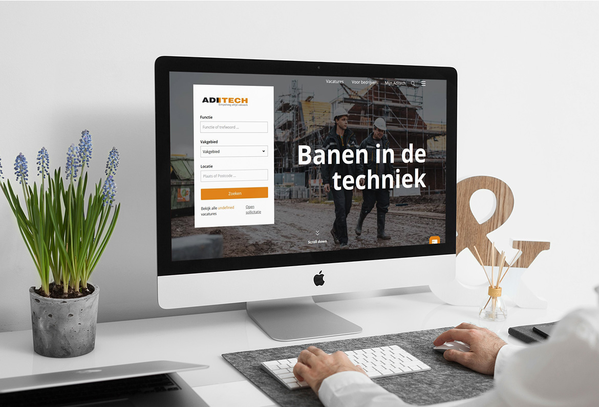 Recruitment website voor Aditech